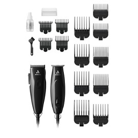 Andis 24810 Professional PivotPro and SpeedMaster Hair Clipper and Beard Trimmer PivotMotor Set, Black