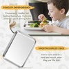 HaWare 7.3" x 5.3" x 0.8" Kids Plates, 6-Piece Stainless