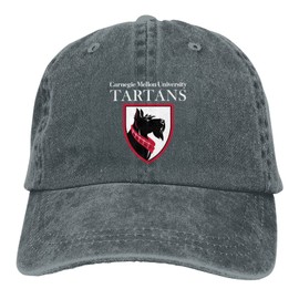 Carnegie Mellon ​universityunisex Vintage Washed Distressed Baseball Hat Baseball Cap Twill Adjustable Dad Hat Deep Heather, One Size