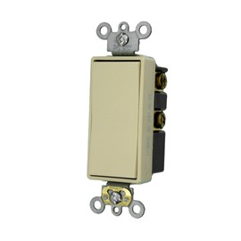 Leviton 3-Amp 24-Volt Decora Plus Rocker Double-Throw Ctr-OFF Momentary Contact Single-Pole AC Quiet Switch, 56081-2I, Ivory