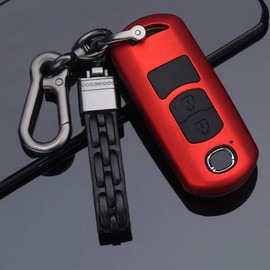 ontto Car Key Case Cover for Mazda 2 3 5 6 CX-3 RX8 CX-5 CX-7 CX-9 BT50 MX-5 Miara Remote Control Cover ABS Key Cover Key Case Key Protection Case 2 Button Red