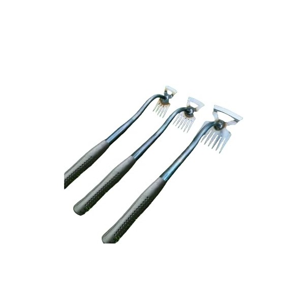 Manganese Steel 5-Tine Weeding Rake Garden Tool Weeder + Gardening