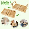 Bamboo Laptop Desk, Adjustable Foldable Bed Tray Table for Bed,