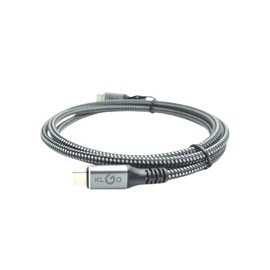 Upgraded Micro USB 2.0 Type C to USB Type C Cable Magnetic High Power Fast Charging Corde Nylon Braided 1 Meter Cable for All Micro USB Devices (Black)