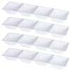 Plasticpro 4 Sectional Rectangle Plastic Disposable Serving Tray/Platter 5 X