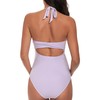 EastElegant Maternity Ruffle Ribbed Cutout One Piece Swimwear Square Ring