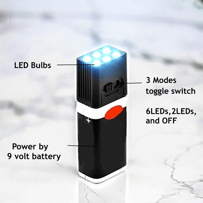 IN SELECT 9 Volt Small Pocket Led Mini Flashlight -High