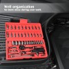 Egofine 46 Pieces 1/4 inch Drive Socket Ratchet Wrench Set,