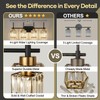 Torondo Modern Crystal Bathroom Vanity Light 4-Lights Gold Bathroom Light