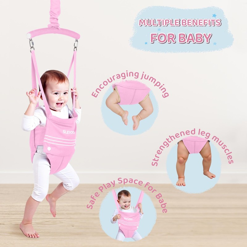 Slevoo Baby Jumper, Baby Doorway Jumper for Babies 6-12 Months,