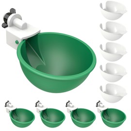 WORLEYX Large Automatic Chicken Waterer Cups, Chicken Water Feeder Suitable for Chicks, Duck, Goose, Turkey and Bunny, DIY Poultry Water Feeder Kit (5 Pack-Green)