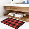 PiccoCasa Non Slip Bath Mat 50cm x 80cm, Red &