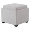 CHITA Storage Ottoman Cube with Tray Lid, Small Footstool with