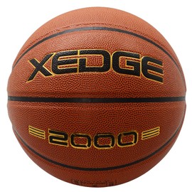 XEDGE Balón de baloncesto tamaño 5/6/7 de piel compuesto para interiores y exteriores con aguja, bomba y bolsa de transporte (rojo, tamaño 7)