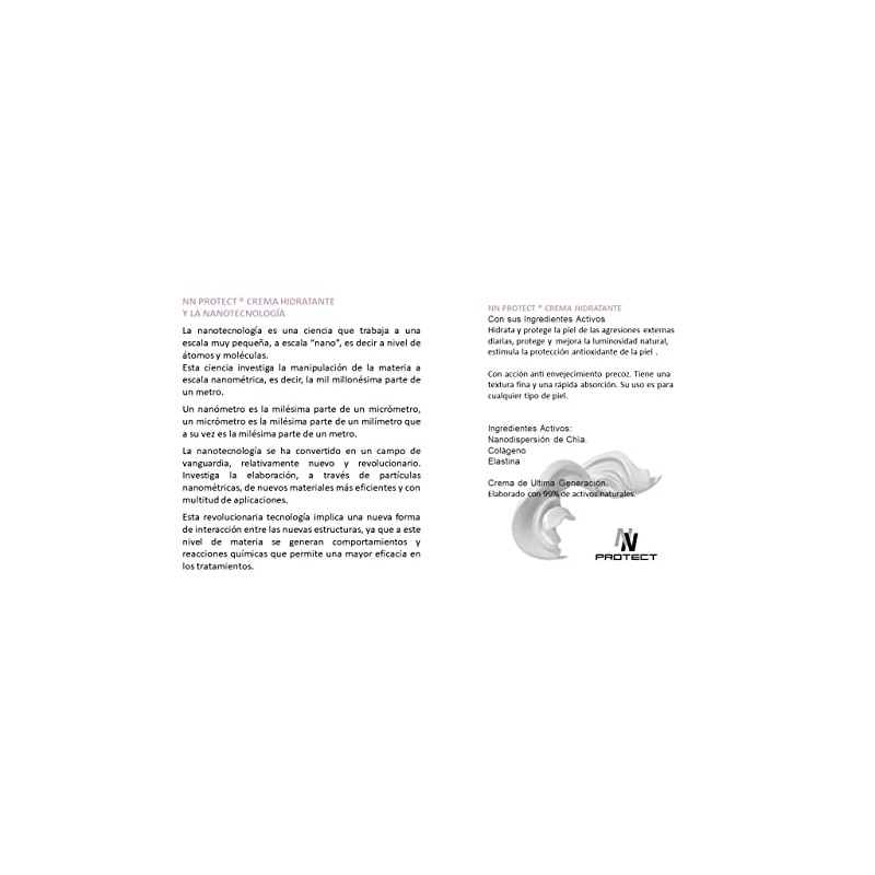 Crema Hidratante facial con extracto de chía nano + colágeno