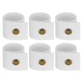PATIKIL Na Pukin Rings Set of 6 Leathera Pukin Rings Table Decoration Thanksgiving Farmhouse Wedding Fall Banquet Dinner Party Ornaments Classic White