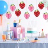 KLAZYUN KLAZYUN 12PCS Strawberry Party Decoration Honeycomb Ball, Berry Fruit