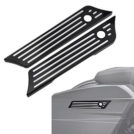 Amazicha Black Saddle Bag Latch Cover CNC Billet Saddlebag Latches Covers for Harley Davidson Touring Electra Glide Ultra 2014-2022