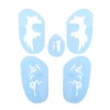 Akozon 6 Styles/Set Face Painting Stencil Reusable Tattoo Cosmetic Painting