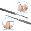 Nagelfeile Eckenheber Doppelseitige Nagelheber Werkzeug Edelstahl Professionelle Set mit Gerade