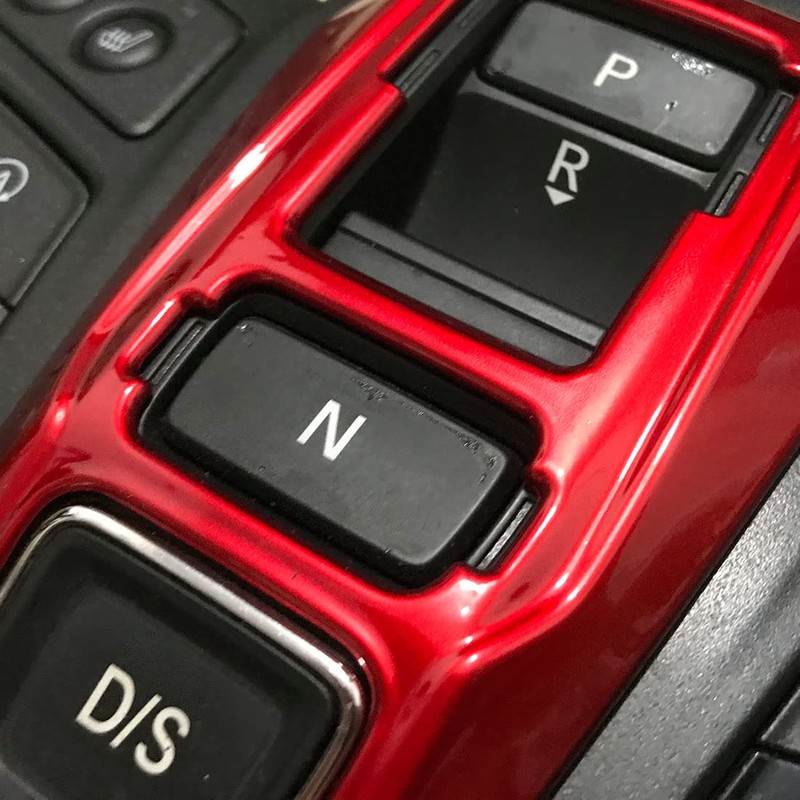 ruihe RED Car Gear Shift Knob Console Panel Trims Cover
