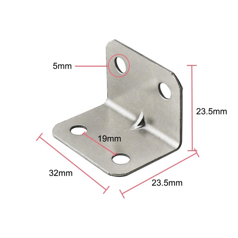 100 Pcs Stainless Steel Corner Bracket,L Shape Corner Brace/Heavy Duty