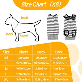 Dog Bodysuit After Surgery, Dog Body After Op Leak Protection Dog Soft Recovery Suit For Dog Protective Suit For Dogs(1Pc-XS)