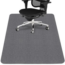 Sycoodeal Office Chair Mat for Hardwood Floor,Computer Gaming Chair Mat,Office Chair Mat for Tile Floor,Large Floor Protector Rug,Anti-Slip,Easy to Clean,Grey(48"x36")