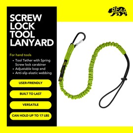 3 Foot Safety Tool Lanyard, Tough Scaffold Hard Hat Lanyard with Carabiner, Adjustable Loop End, Ultra-Durable, Premium Quality Materials Ideal for Scaffold, Tools, Construction (10)