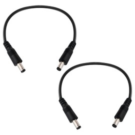 IMIYORE DC5.5x2.1mm 12V Male to Male Cable 18AWG Male to Male Extension Cable 12V Emergency Power 5521 Connector(1ft-2pcs)