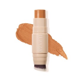 LUXAZA PRO Waterproof Multi-Action Blush Stick/Contour Stick with Brush, Lightweight, Long-lasting, Easy to Use, 2-in-1 Multi-Action Blush Stick for Cheeks, Lip Gloss and Eyeshadow Makeup, Suitable for All Skin - Color: Contour #07