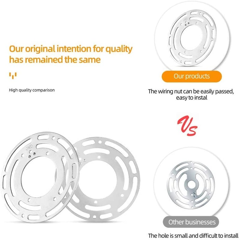 Armiika 2 Pack Universal Mounting Bracket, 4 Inch Steel Round