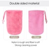Linkidea 3 Pieces Mesh Soap Scrubber Bag, Soap Saver Bag,