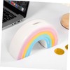 Kisangel Creative Rainbow Design Money Box Cute Ceramic Coin Bank