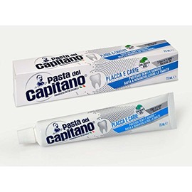 Pasta del Capitano : "Plaque and Caries" with Organic Mint Toothpaste 75ml * 2.5 fl.oz Tube, pack of 3