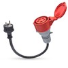 AOJO Schuko Plug to 16A CEE Coupling Adapter, 230 V