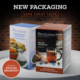 REVOLUTION TEA® English Breakfast Tea [THE ORIGINAL] – British Breakfast – Premium Full Leaf Tea – Biodegradable Infuser Tea Bags – Black Tea – 20 Bags