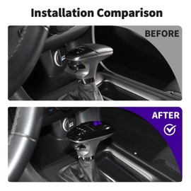 JWWY Gear Shift Shifter Knobs Cover Trim for 2015-2024+ Dodge Challenger Charger 2018-2023 Durango Interior Accessories Purple