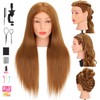 Mannequin Head Human Hair 80% Real Hair Cosmetology Mannequin Head