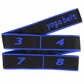 Elastic Band for Strength Training Fitness 8 Strengths Elastic Sports Exercise Band Stretchy for Latin Yoga Pilates Fitness (Blue)
