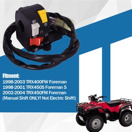 35020-HM7-A00 Left Handlebar Bar Start Light Kill Switch Fits for 98-04 Honda TRX 450 400 FM Foreman