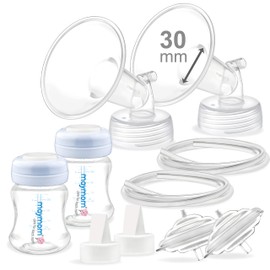 Maymom - Piezas de bomba compatibles con Spectra S2 Spectra S1, incluye bridas (30 mm) válvulas, tubos, botellas y protectores de reflujo, no accesorios originales Spectra S2 Reemplaza la válvula Spectra Brida Spectra Duckbill