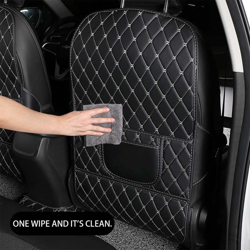 JNNJ Car Backrest Protectors, Waterproof Car Seat Kick Mat Protector,