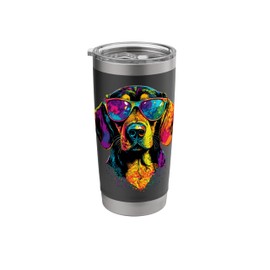 Beagle with Sunglasses Beagles Dog Puppy Cute English Beagle Stainless Steel Insulated Tumbler