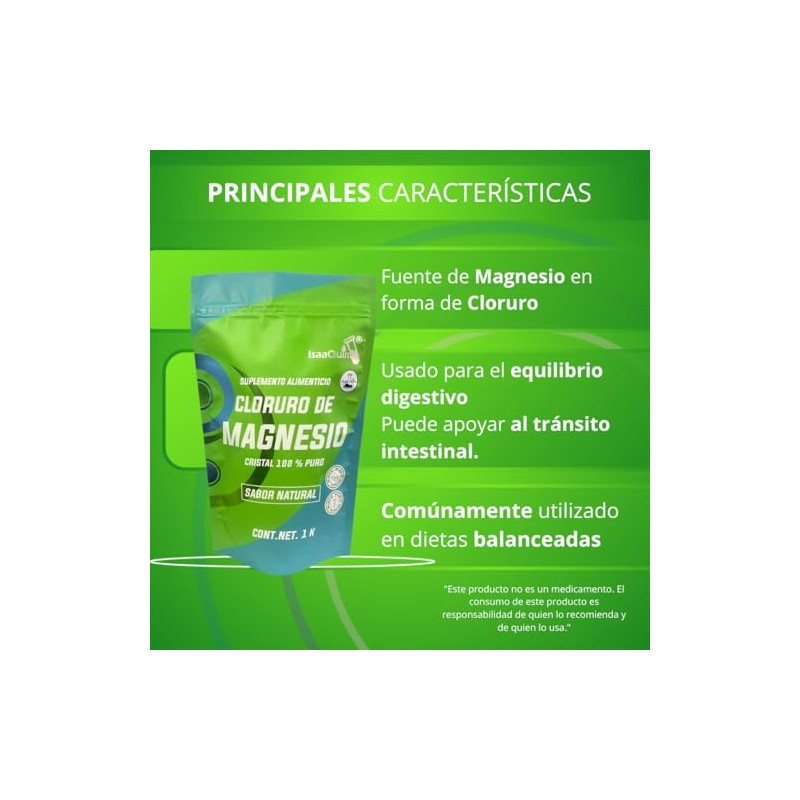 Cloruro de Magnesio Alimenticio 1KG – Suplemento Natural de Alta