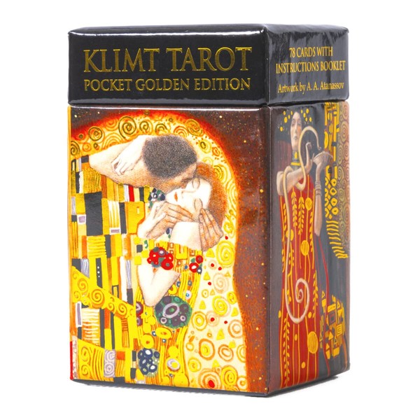 Marseille Tarot Divination Cards, 78 Cards, Klimt Tarot Golden Mini