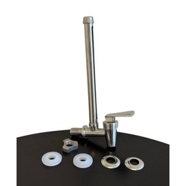 AquaNation 7.5" BPA-Free Sight Glass Spigot - New Flow Design, Clear View Water Level with Red Floating Ball. 304L Stainless Steel, Compatible with The Berkey® Gravity-Fed Water Filtration System