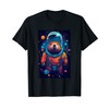 Capybara Water Pig Astronaut Planets Space Hamster T-Shirt