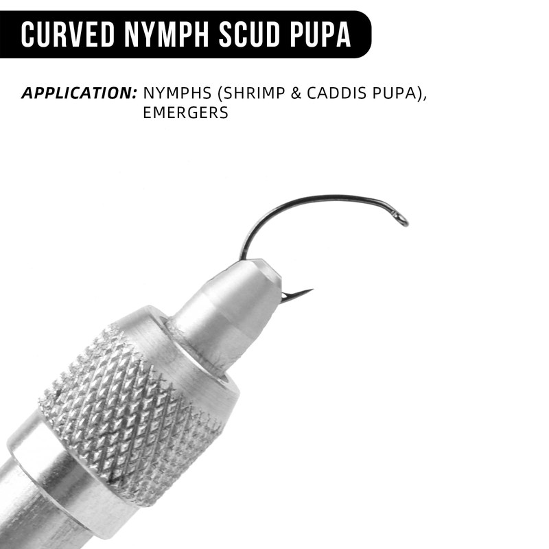 SF #12 Curved Nymph Scud Pupa Fly Tying Hooks Micro