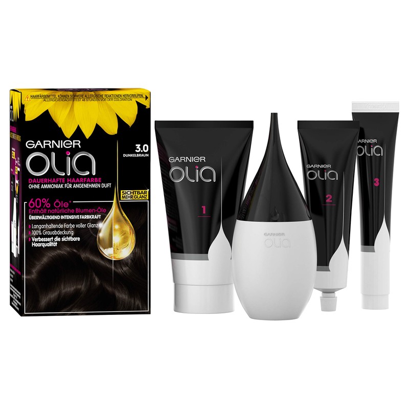 Garnier Olia 3.0 Dark Brown Permanent Hair Colour without Ammonia